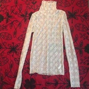 Free People lace turtleneck xs GUC